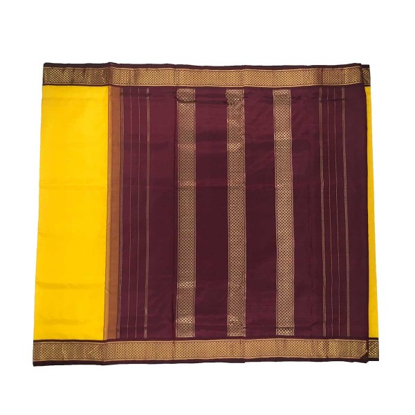 Handloom 9.5 Yards Silk Saree - Pure Jari