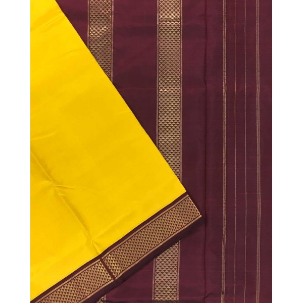 Handloom 9.5 Yards Silk Saree - Pure Jari