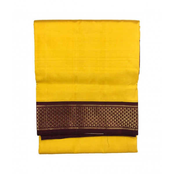 Handloom 9.5 Yards Silk Saree - Pure Jari