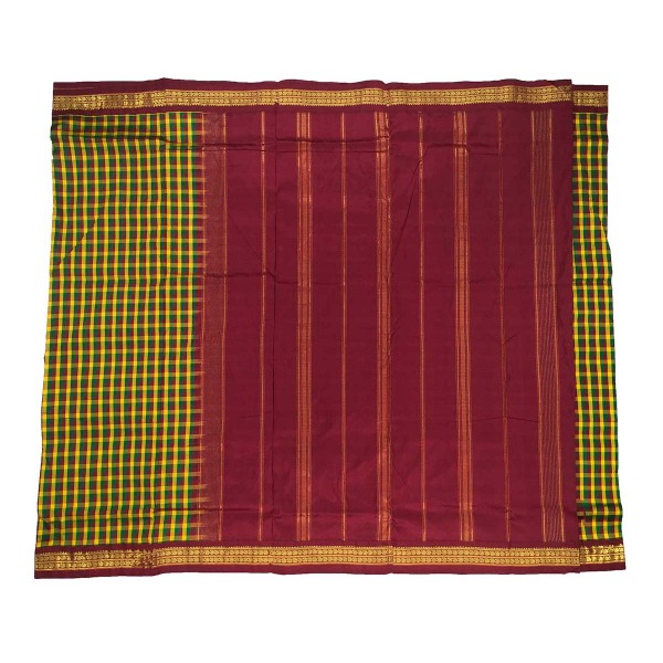 Multicolour 9.5 yards silk saree 