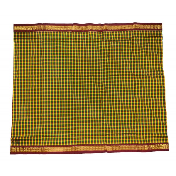 Multicolour 9.5 yards silk saree 