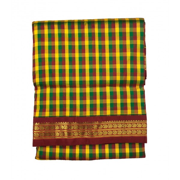 Multicolour 9.5 yards silk saree 