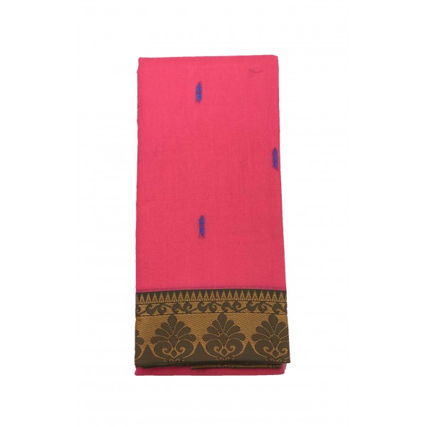 Light Rose Pure Cotton Saree