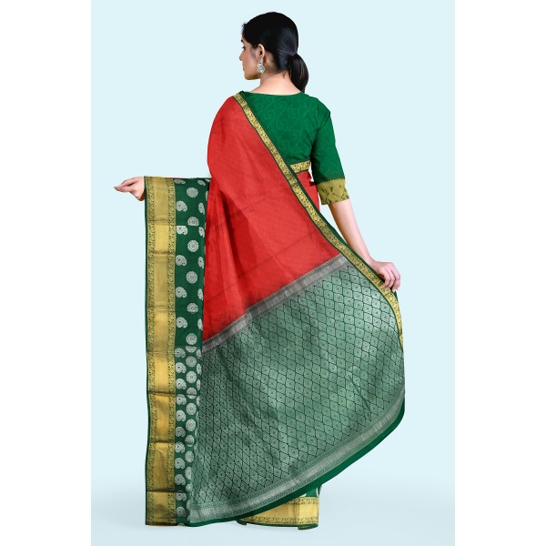 Red South Silk Saree