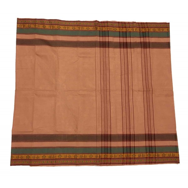 Pure Cotton Saree - Plain Body - Long Border 