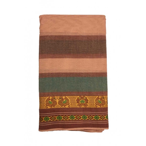 Pure Cotton Saree - Plain Body - Long Border Pure Cotton Saree - Plain Body - Long Border