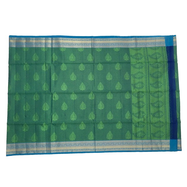 Designer Kora Cotton Saree - Organza Weave 
