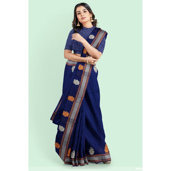 Buy Iranna South Cotton Saree with Zari Border Online at Best Prices in  India - JioMart.