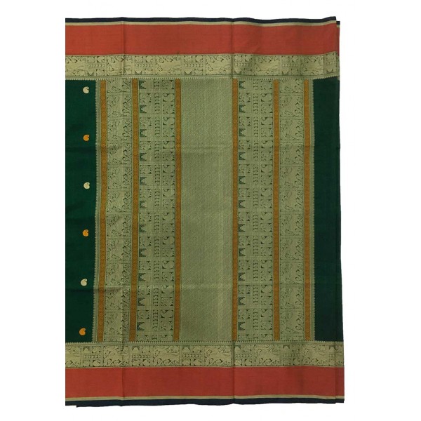 Green Silk Cotton Saree