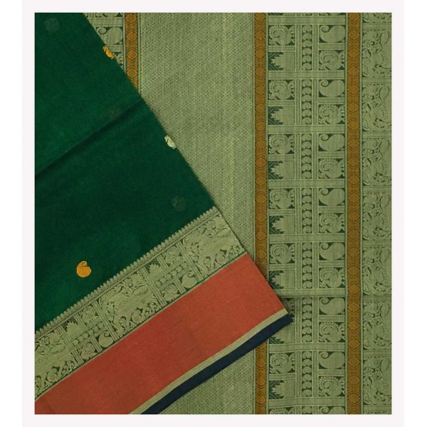 Green Silk Cotton Saree