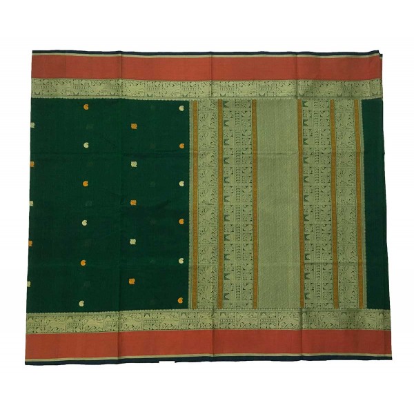 Green Silk Cotton Saree