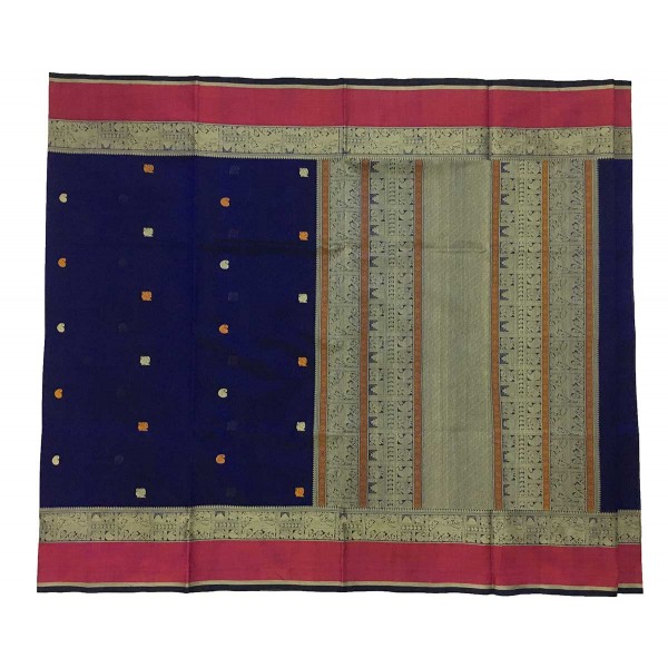 Navy blue Silk Cotton Saree