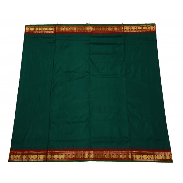 Korvai Ten Yards Silk Saree - Green