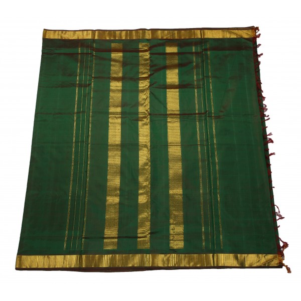 9.5 Yards Pure Silk Saree - Dual Tone