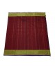 Marron 9.5 Yards Silk Saree - Plain Body