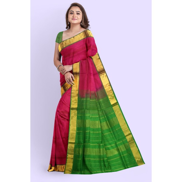 Pink Silk Cotton Saree