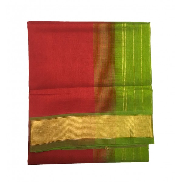 Red Silk Cotton Saree