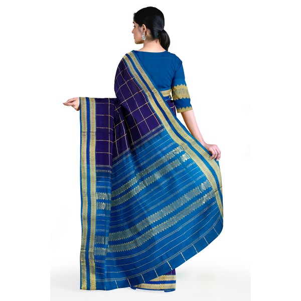 Double Border Handloom Silk Cotton Saree