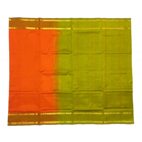 Orange Silk Cotton Saree