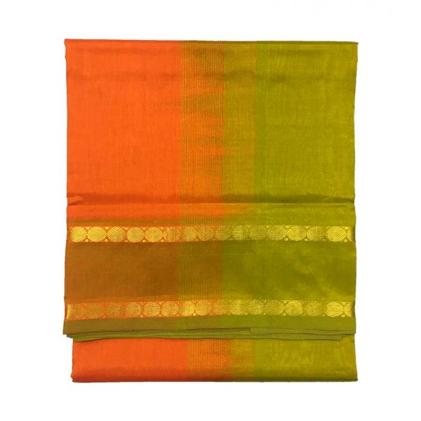 Orange Silk Cotton Saree