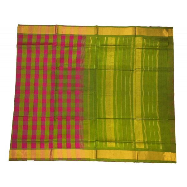 Multi Checks Silk Cotton Saree