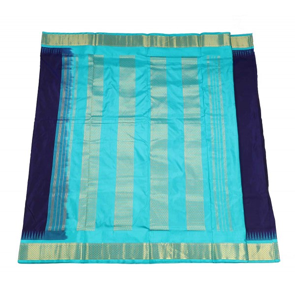 Korvai 10 Yards Silk Saree - Plain Body