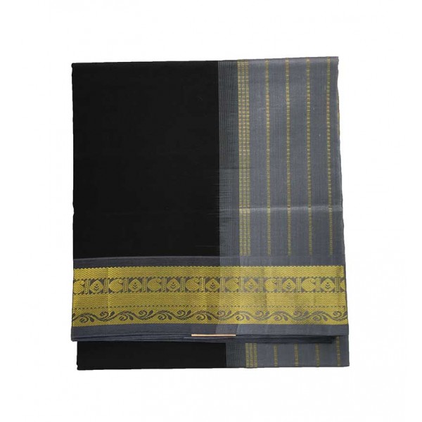 Black Silk Cotton Saree 